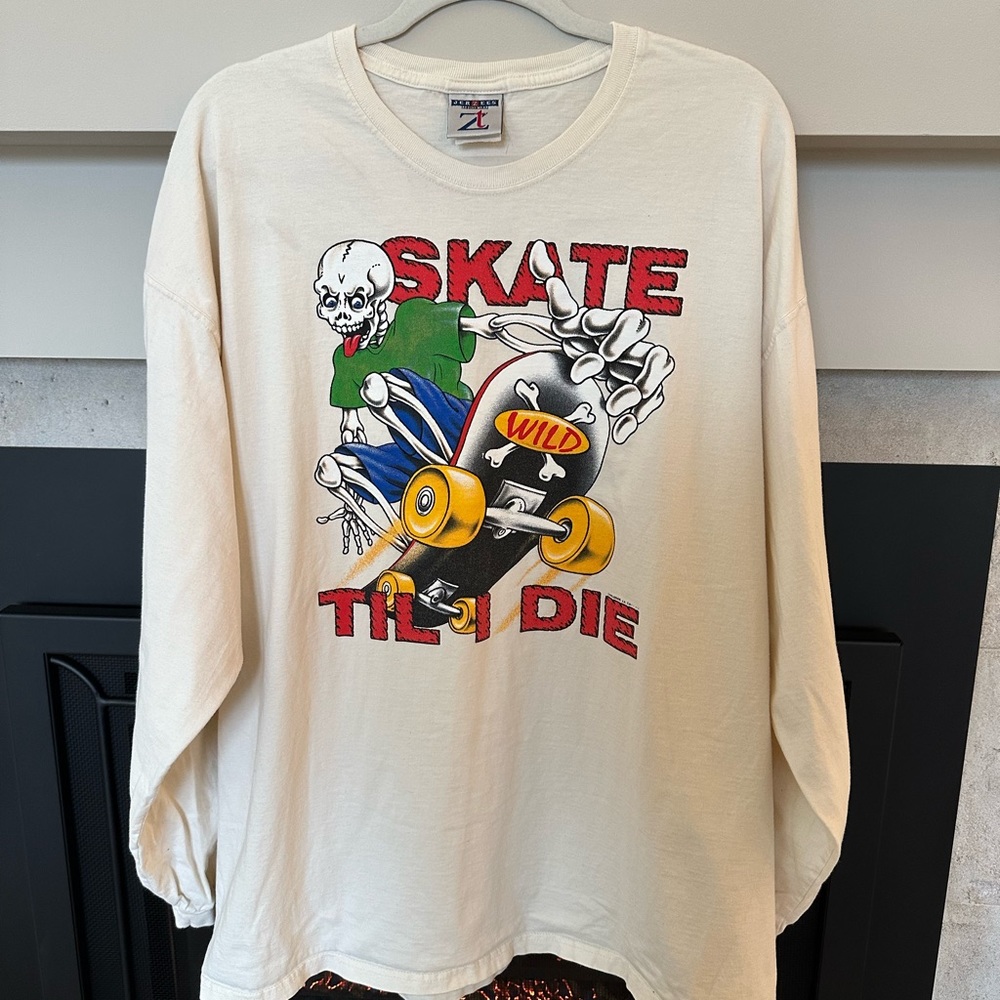 “Skate Til I Die” Long Sleeve Shirt (LIKE NEW!)